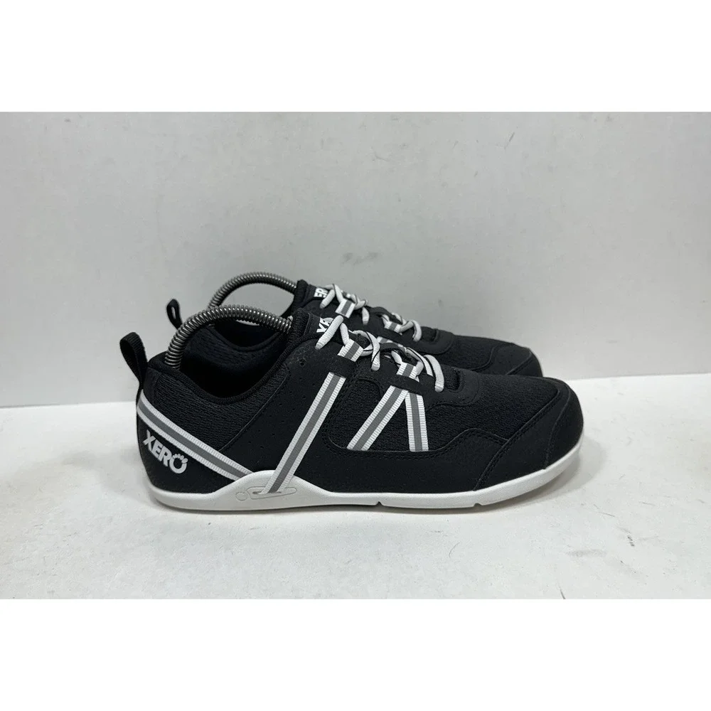 Xero Shoes Prio Women's Sneakers Size 8.5 Black White Zero Drop Minimalist Shoes